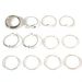 12 Piece Set Of Geometric Ring, Silver Moon, 8-shaped V-shaped Star, Personalized Women's Ring_ipsvogv.com