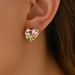 2024 New Japanese Korean style Women's with Love, Niche Inlaid Zircon Design, Light Luxury Earrings and Accessories_ipsvogv.com