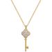 】 Lucky 【 Grass Key Light Luxury Charm Gorgeous Full Diamond Necklace Women's Versatile Clavicle Titanium Steel Chain 【 】 【 】 【 】_ipsvogv.com