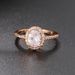 Classic pigeon egg engagement ring for women, simple micro inlaid zircon diamond ring_ipsvogv.com