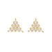 Unisex hip hop triangle thread ear pins for men micro inlaid zircon ear studs popular personality trend ear jewelry_ipsvogv.com