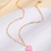 Copper Pink Heart-shaped Necklace, Exquisite Jewelry, Paperclip Chain Design, Fashionable And Hot Selling, Popular For_ipsvogv.com