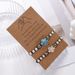 Bohemian Turtle Card Couple Bracelet Retro Turquoise Turtle Beaded Braided Bracelet_ipsvogv.com