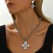 Ladies' Cross Jewelry Set with Personalized and niche design, Earstuds, Versatile Pendant, Necklace for Women_ipsvogv.com