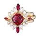 Hot Selling Pigeon Blood Ring, Female Sun Flower Dan Shape, 2-carat Red Mozambique Ring_ipsvogv.com