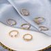 Bohemian 7-piece Set With Diamonds, Eight Pointed Stars, Moon Rings, Women's Wedding Festival Crystal Rings_ipsvogv.com