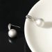 Earrings Sterling Silver Wire-drawing Ball Earrings Niche Minimalist Joker Retro Elegant Jewelry Autumn and Winter Women's High-end Sense_ipsvogv.com