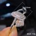 Cao Shi's Wedding Bridal Jewelry Sparkling Diamond Square Full Zircon Ring Necklace Set Of Two_ipsvogv.com