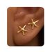 Hot Selling Fashion Simple Brass Real Gold Electroplated Small Starfish Earrings Exquisite And Lightweight Ladies Earrings_ipsvogv.com