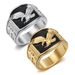 Men's Jewelry Set Fashion Stainless Steel Gold Plated Wings Flying Domineering Men's Ring_ipsvogv.com