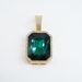 Fashion Square Colored Gem Necklace Pendant Men's Hip Hop Full Diamond Cuban Chain Necklace Men's And Women's Same Style_ipsvogv.com