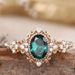 Yiwu Sanjie Jewelry New Women's Alloy Inlaid With Green Zircon Diamond Ring Trend_ipsvogv.com