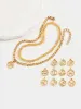 Anklets Fashion Gold Twee Constellations Pendant Ankle Chain (21+5cm)L2403_ipsvogv.com