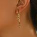 Personalized style women's with geometric flower drip oil design, niche high-end feeling earr, versatile letter_ipsvogv.com