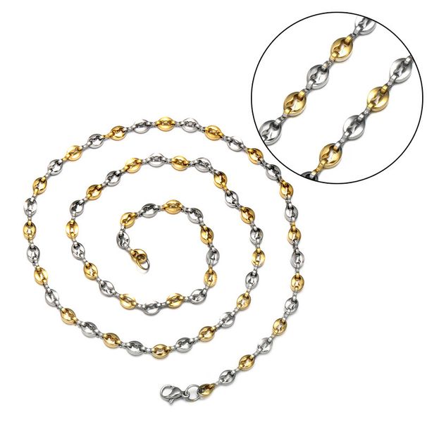 53cm High-end Men's And Women's 316L Alloy Jewelry, Coffee Beans, Pearl Chain Necklace In Three Colors To Choose From_ipsvogv.com