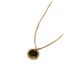 Double Layer Obsidian Natural Stone Water Drop Pendant Necklace Fashionable And Versatile Gold Plated Clavicle Chain Stainless Steel Necklace_ipsvogv.com