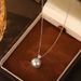 Under The Banyan Tree, S Silver Classic Diamonds Set On Single Round Bead Necklace For Women With A High Quality, Light_ipsvogv.com