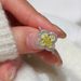 yellow Inlaid Luxury Zircon Light High-end Diamond Four Leaf Clover Ring With Fashionable Versatile Temperament, Temperament,_ipsvogv.com