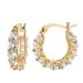 Sanjie Fashion Ins Style For Women French Full Set Zircon Lace U-shaped Earrings_ipsvogv.com
