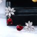 Cao Shimao's New Product Features Pear Shaped Red With Water Droplets Embedded. The Earrings Are Full Of Diamonds And_ipsvogv.com