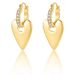Unisex Real Gold Brass Electroplating, Personality Publicity, Fashion, Versatile, Light Luxury Style, Love Two Color Earrings_ipsvogv.com