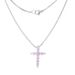 Men's Jewelry White Powder Cross Zircon Necklace Fashion Trend Couple Necklace_ipsvogv.com