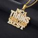 New hip-hop letter necklace pendant creative trend NO.1 alloy full diamond letter necklace_ipsvogv.com