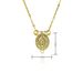 Religious Statue Clavicle Chain Zircon Catholic Angel Our Lady Pendant Necklace Copper Plated Real Gold_ipsvogv.com