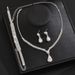 Women's Earrings Necklace Bracelet Three-Piece Bridal Jewelry Set Luxurious High-End Accessories_ipsvogv.com