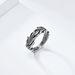 Retro neutral style leaf titanium steel ring niche personality wheat ear pattern stainless steel hand jewelry_ipsvogv.com