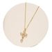 Necklace, four leaf flower collarbone chain, full diamond pendant, crown style, necklace, celebrity style_ipsvogv.com