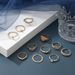 New Snake Joint Hexagram Star With Diamond Pearl 11 Piece Ring Set_ipsvogv.com