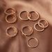 Instagram New Alloy Electroplated Leaf Circles Smooth Indentation 9-piece Set Ring For Women_ipsvogv.com