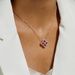 S925 silver cultivated emerald necklace four leaf clover retro literary style clavicle chain_ipsvogv.com