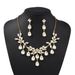 Hot Selling Bride Rhinestone Necklace Earrings Bracelet Three-Piece Set Water Drop Pendant Women Jewelry S_ipsvogv.com