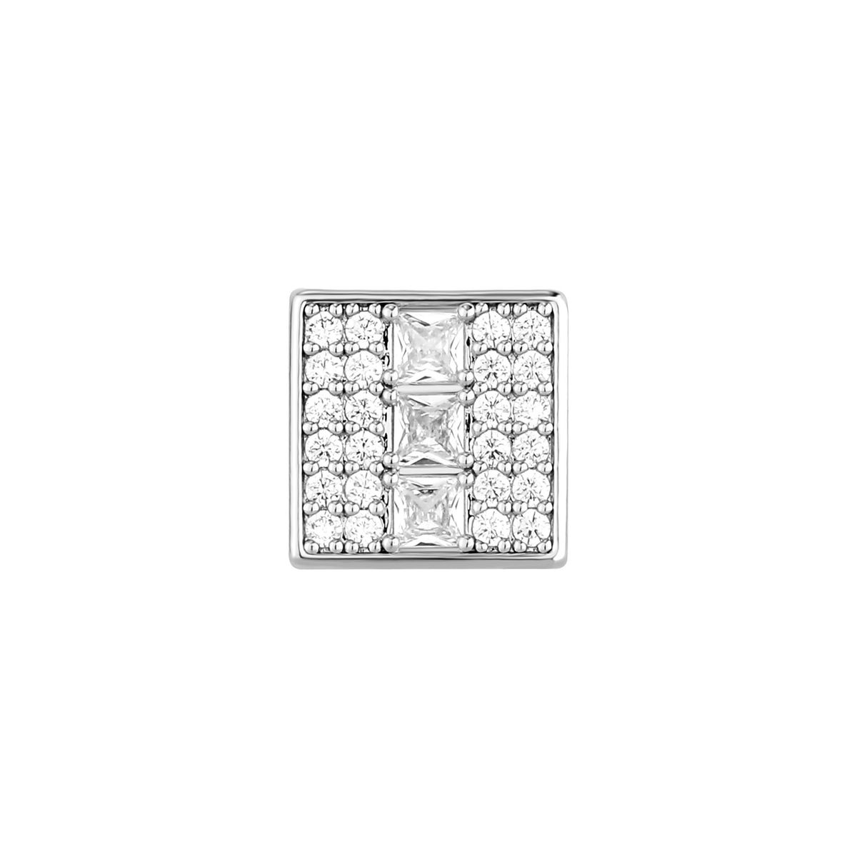 Square Full Diamond Square Diamond Earrings For Women Korean Version Simple Fashion Small Earrings Popular Temperament Gold Earrings_ipsvogv.com