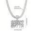 Alloy Full Diamond Hip-Hop Letter Creative Personality Unisex Cuban Chain Pendant First Order_ipsvogv.com