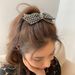 Bow clip headdress diamond girl hairpin net celebrity retro same style headband hair accessories female_ipsvogv.com