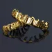 RACHELZ Hip Hop 8/8 Pattern Tooth Caps Gold Plated Teeth Grillz Braces Punk Dental Grills For Men Women Body Jewelry_ipsvogv.com