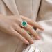 Atmospheric fashion cultivation colored gem ring S925 silver inlaid red, blue and green sapphire closed index finger ring_ipsvogv.com