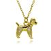 New Cartoon Poodle Pet Dog Copper Gold Plated O Shaped Chain Simple Design Copper Inlaid Zirconium Trend Necklace_ipsvogv.com