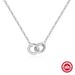 Women's Jewelry S925 Sterling Silver Fashion Simple Double Ring Necklace Fashion Mobius Clavicle Chain Accessories_ipsvogv.com