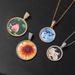 Chain Necklaces Hip hop trumpet round photo pendant micro-inset Zircon Trend hiphop photo frame men's necklace_ipsvogv.com