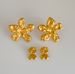 Fashionable Ins18k Gold Plated Titanium Steel Retro Lava Embossed Flower Earrings_ipsvogv.com