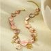 Niche Fashion Versatile Beach Style Stainless Necklace Pink Shell Coral Titanium Steel Lock Chain Women's Jewelry_ipsvogv.com
