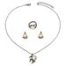 American hip-hop style women's necklace, ring, jewelry set, niche inlaid with moonlight design, earrings versatile_ipsvogv.com