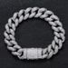 Unisex Hip Hop Bracelet 15mm Bubble Pavé Zircon Cuban Chain Personality Trendy Men's Hip Hop Bracelet_ipsvogv.com