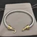Bangle DY twisted bracelet classic bracelets designer braclet man fashion gold sier pearl cross diamond womens jewelry_ipsvogv.com