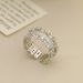 Flower Niche Design Female Ins, Cool Style, Inlaid With Hollowed Out Fashion Zircon Index Finger Ring, High-end Feel_ipsvogv.com