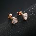 Unisex best selling jewelry heart earrings micro inlaid rose gold/white gold earrings_ipsvogv.com